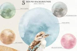 Australia Animals & Flora Watercolor