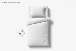 Austrian Size Bedding Set Mockup