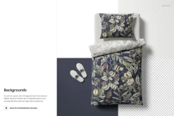 Austrian Size Bedding Set Mockup