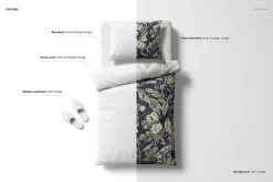 Austrian Size Bedding Set Mockup