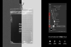 Authentic Lanyard & ID Badge Mockup