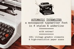 Automatic Typewriter Font and Extras