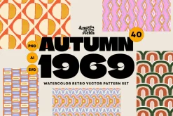 Autumn '69 Retro Vector Pattern Set