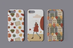 Autumn City Illustration Clipart Set