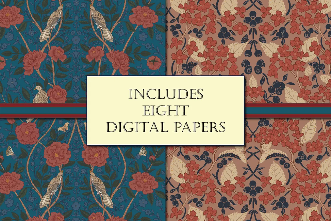 Autumn Boho William Morris Patterns