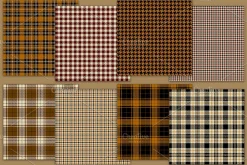 Autumn Checks, Seamless Patterns