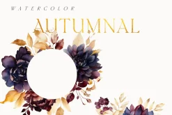 AUTUMN Watercolor Floral Bundle