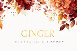 AUTUMN Watercolor Floral Bundle
