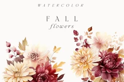 AUTUMN Watercolor Floral Bundle