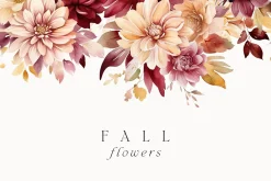 AUTUMN Watercolor Floral Bundle