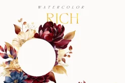 AUTUMN Watercolor Floral Bundle