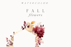AUTUMN Watercolor Floral Bundle