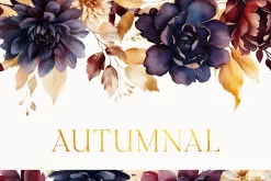 AUTUMN Watercolor Floral Bundle