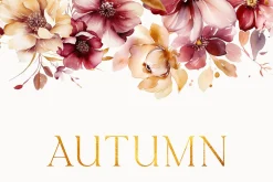 AUTUMN Watercolor Floral Bundle