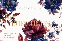 AUTUMN Watercolor Floral Bundle