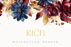 AUTUMN Watercolor Floral Bundle