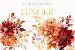 AUTUMN Watercolor Floral Bundle