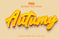 Autumy Editable 3D Text Effect Style