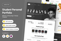 Aveline - Student Portfolio Landing