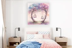 A Watercolor Enchanted Swing Set