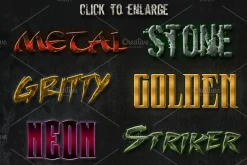 12 Awesome Text Effects Grunge Metal