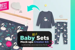 Baby Apparel Sets 12xMockups Hangin'