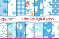 Baby Boy digital paper