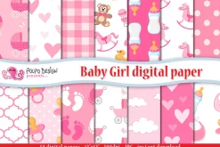 Baby Girl digital paper