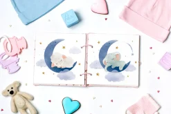 Baby shower Lamb and Elephant print
