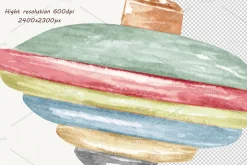 Baby Toys Watercolor Clipart