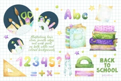 Back to School Girls edition clipart
