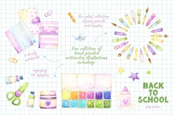 Back to School Girls edition clipart