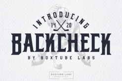 Backcheck - Display Font