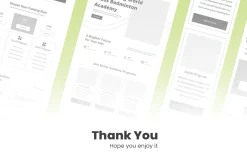 Badminton School Wireframe Website