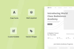 Badminton School Wireframe Website