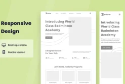 Badminton School Wireframe Website