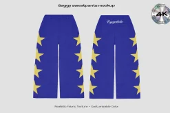 Baggy sweatpants mockup