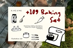 +109 Baking Set Illustration