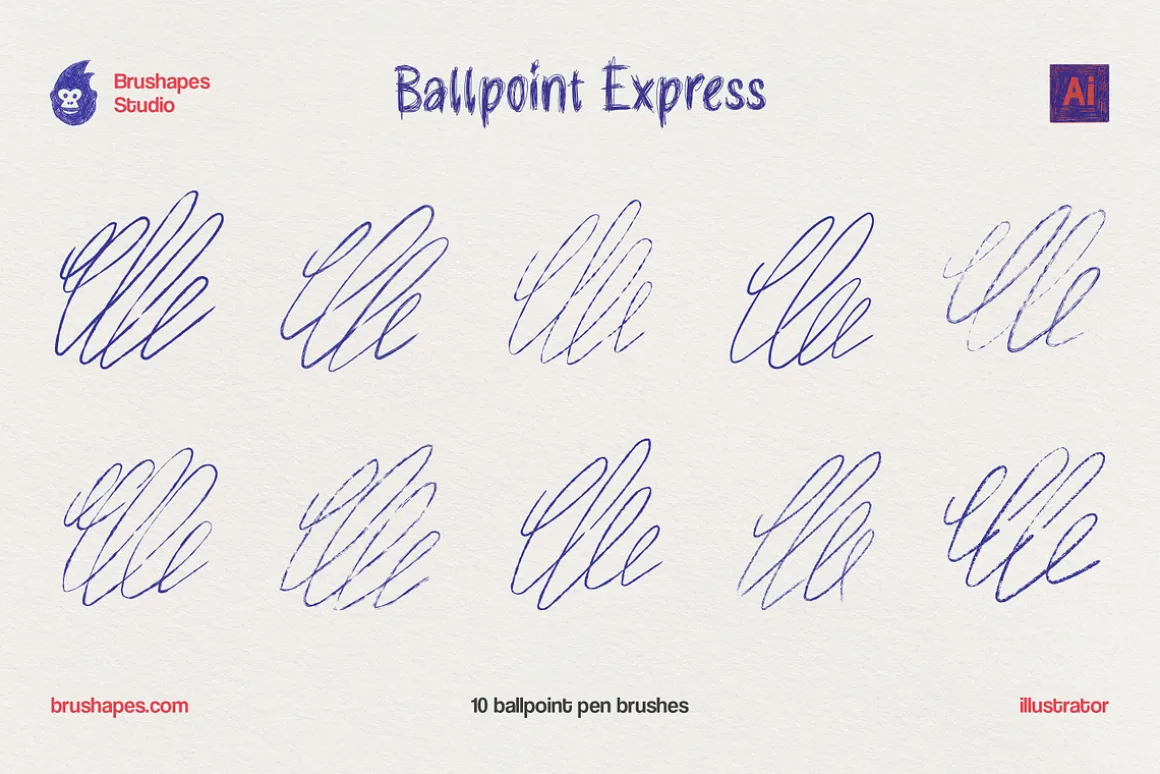 Ballpoint Pen Illustrator Brushes