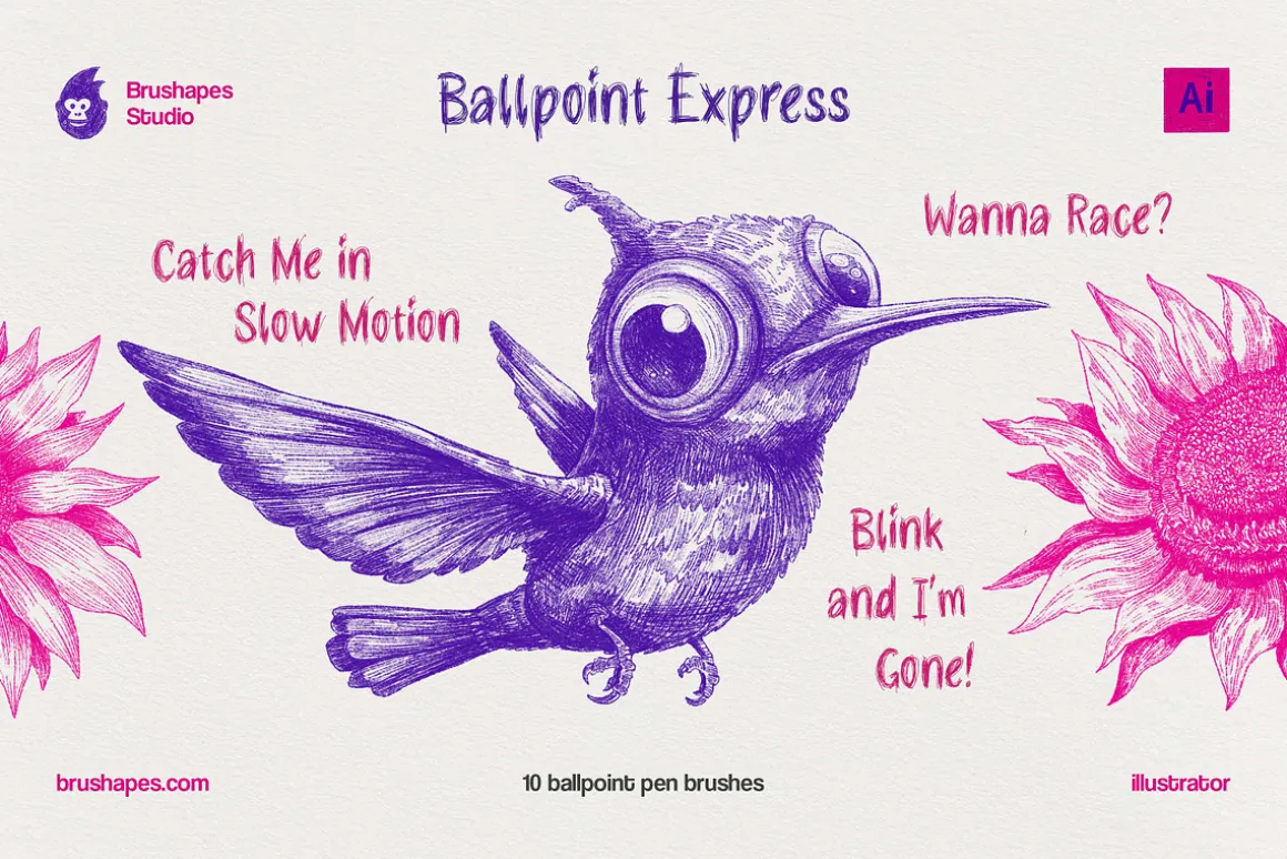 Ballpoint Pen Illustrator Brushes