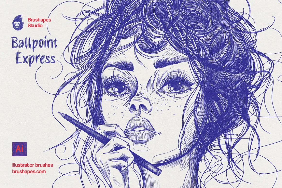 Ballpoint Pen Illustrator Brushes