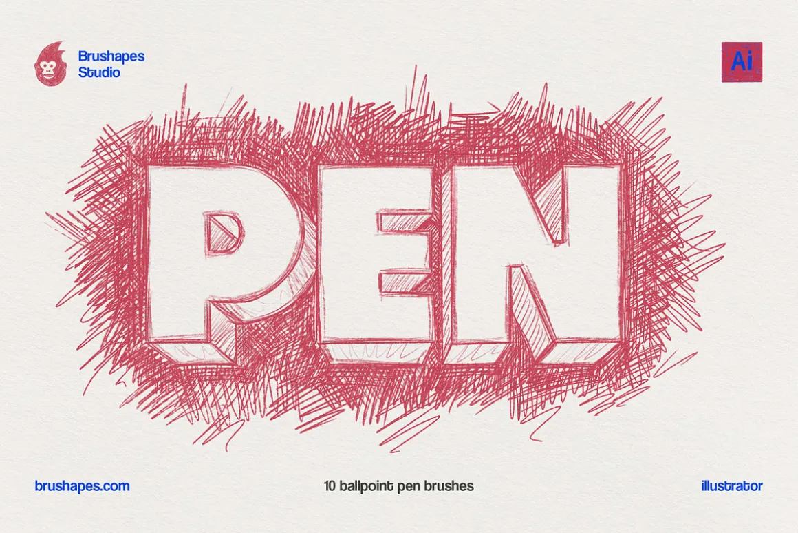 Ballpoint Pen Illustrator Brushes