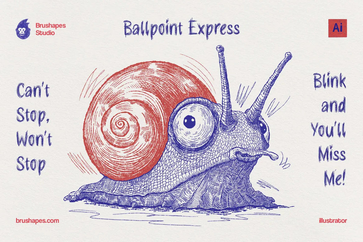 Ballpoint Pen Illustrator Brushes