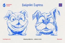 Ballpoint Pen Illustrator Brushes