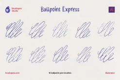 Ballpoint Pen Illustrator Brushes