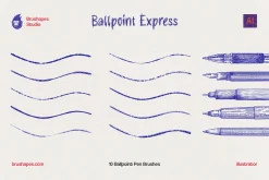 Ballpoint Pen Illustrator Brushes