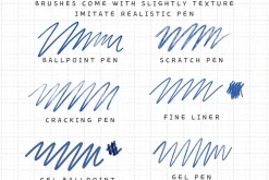 28 Ballpoint pen procreate brushes