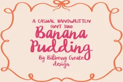 Banana Pudding handwritten font duo