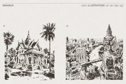 Bangkok Cityscape Sketches