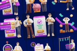 Banking and finance 3D character
